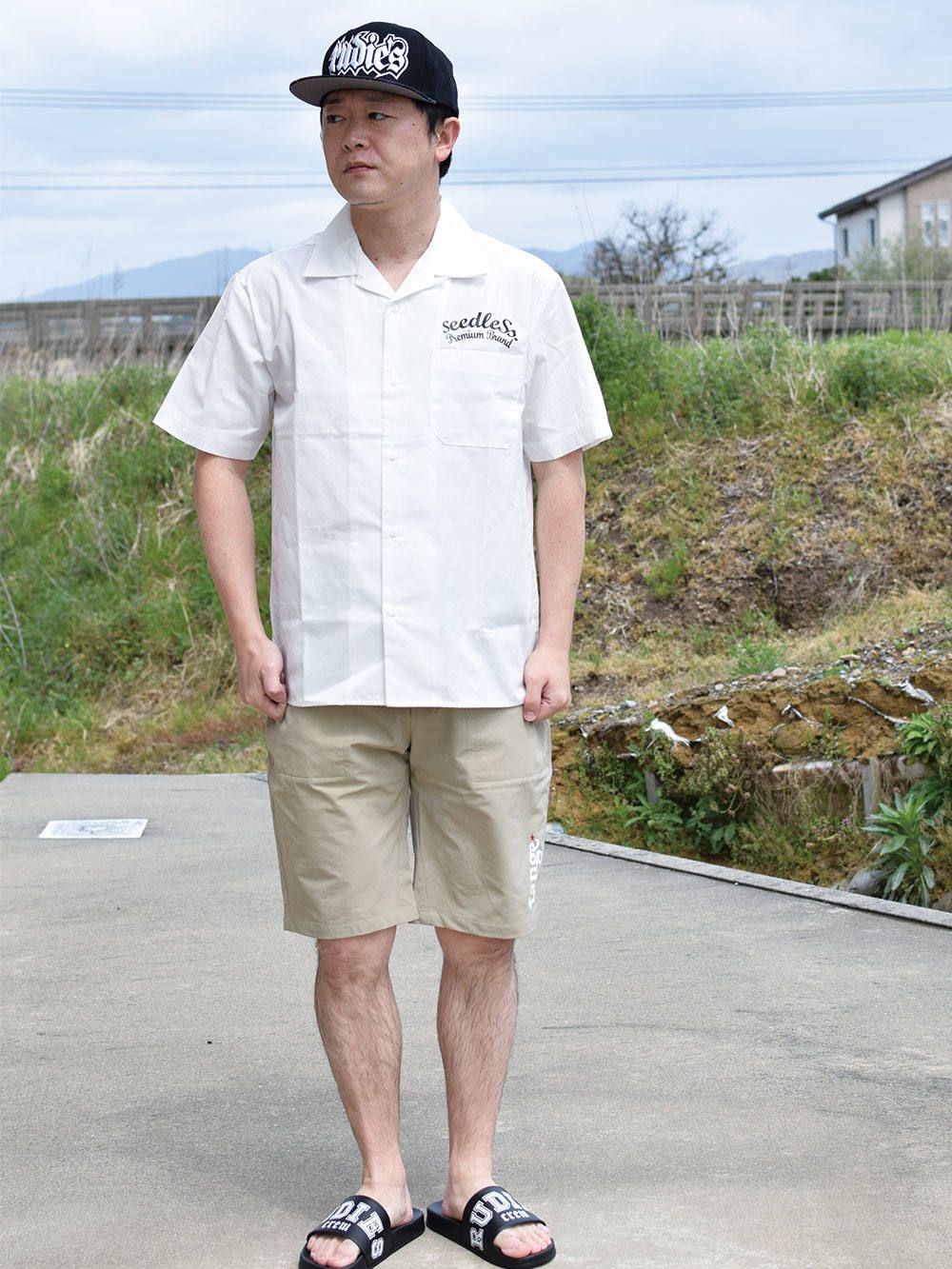 sd T/C open collar s/s shirts