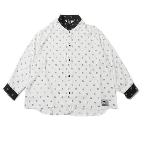 SPELL -Patterned Stand Up Collar Shirts-