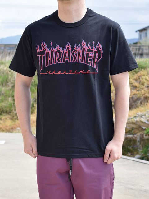 FLAME OUTLINE US COTTON T-SHIRT