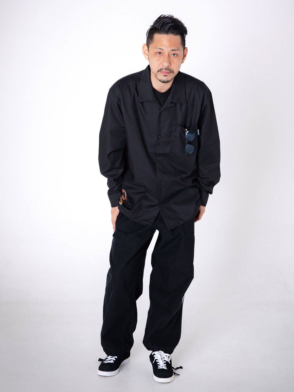 sd T/C open collar L/S shirts