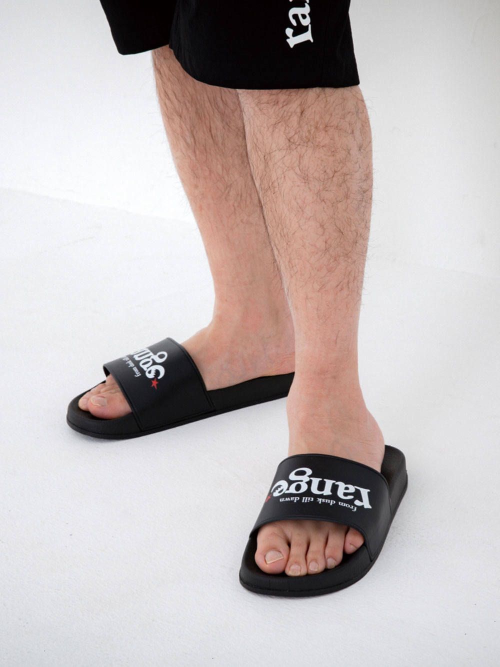 rg  flipped logo sandals
