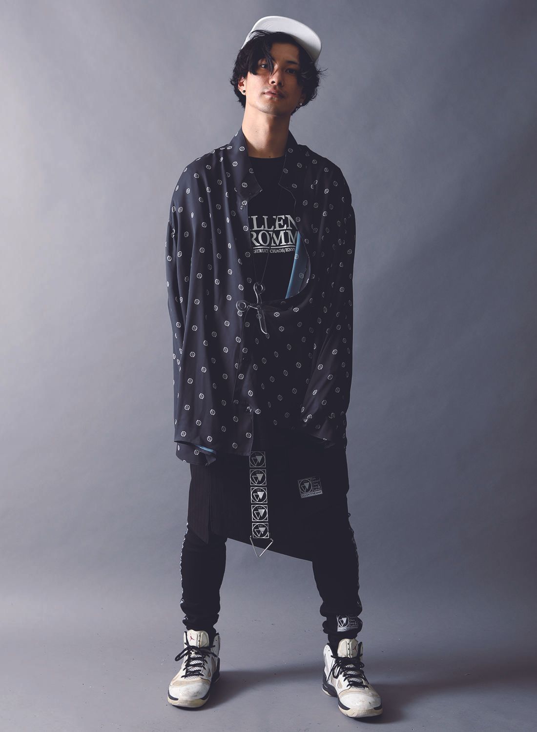 SPELL -Patterned Stand Up Collar Shirts-