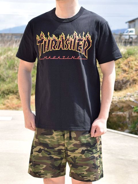 FLAME OUTLINE US COTTON T-SHIRT