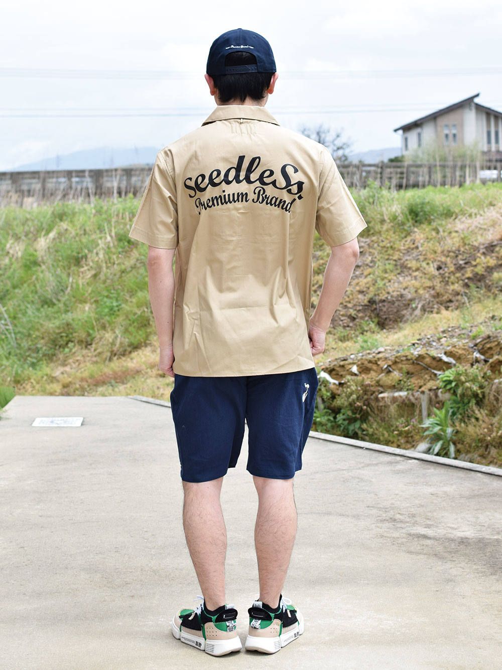 sd T/C open collar s/s shirts