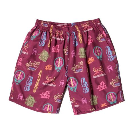 NEON PRINT SHORT-PANTS