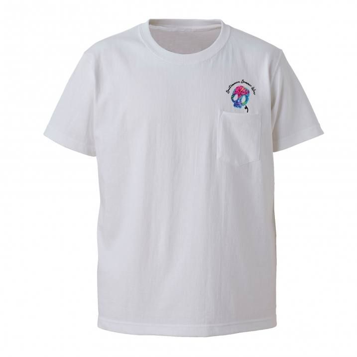 skull tropical pocket s/s tee