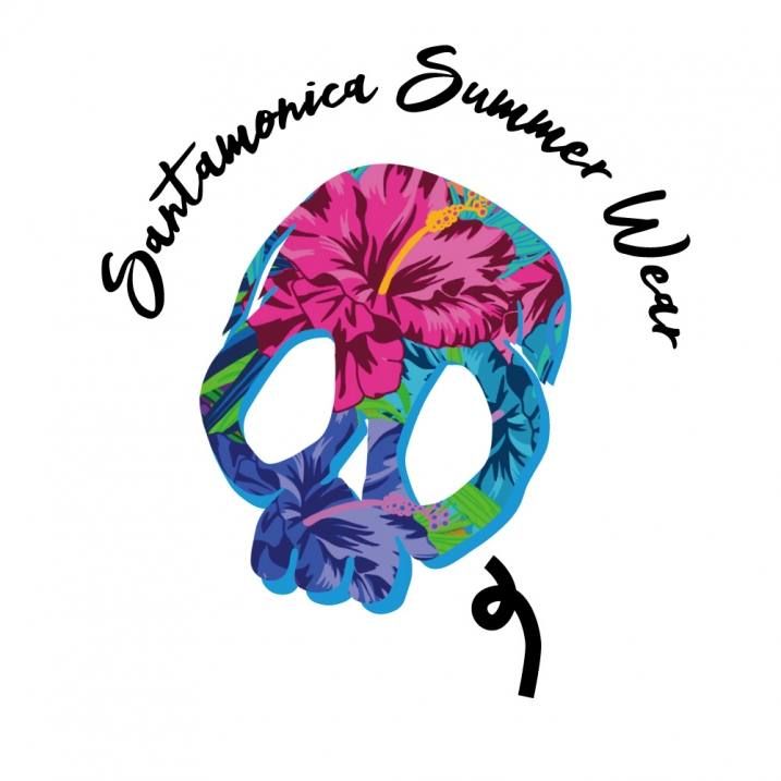 skull tropical pocket s/s tee