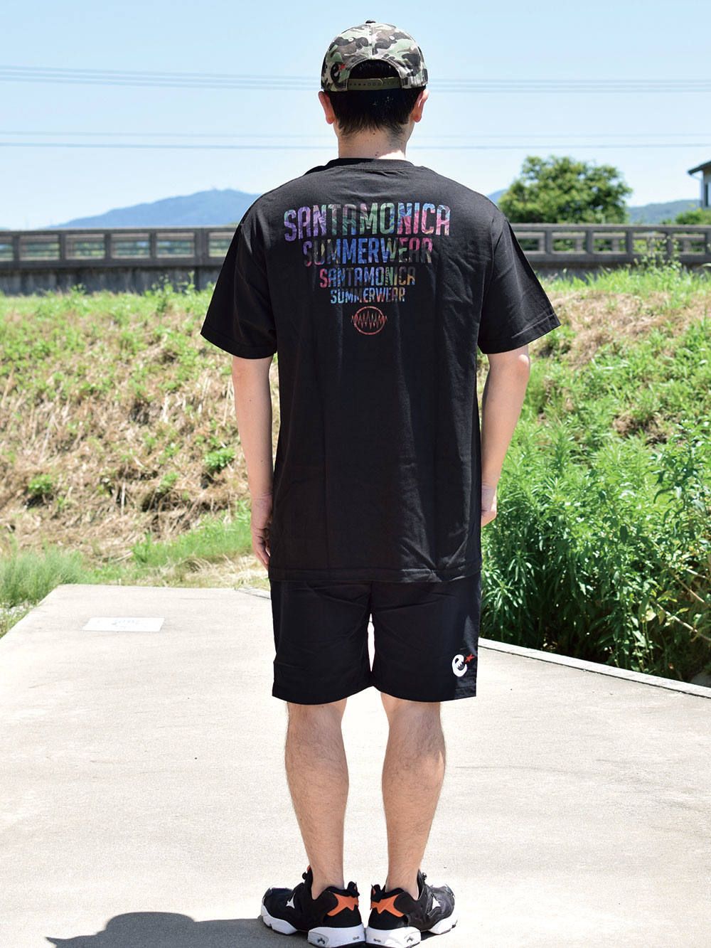 skull tropical pocket s/s tee