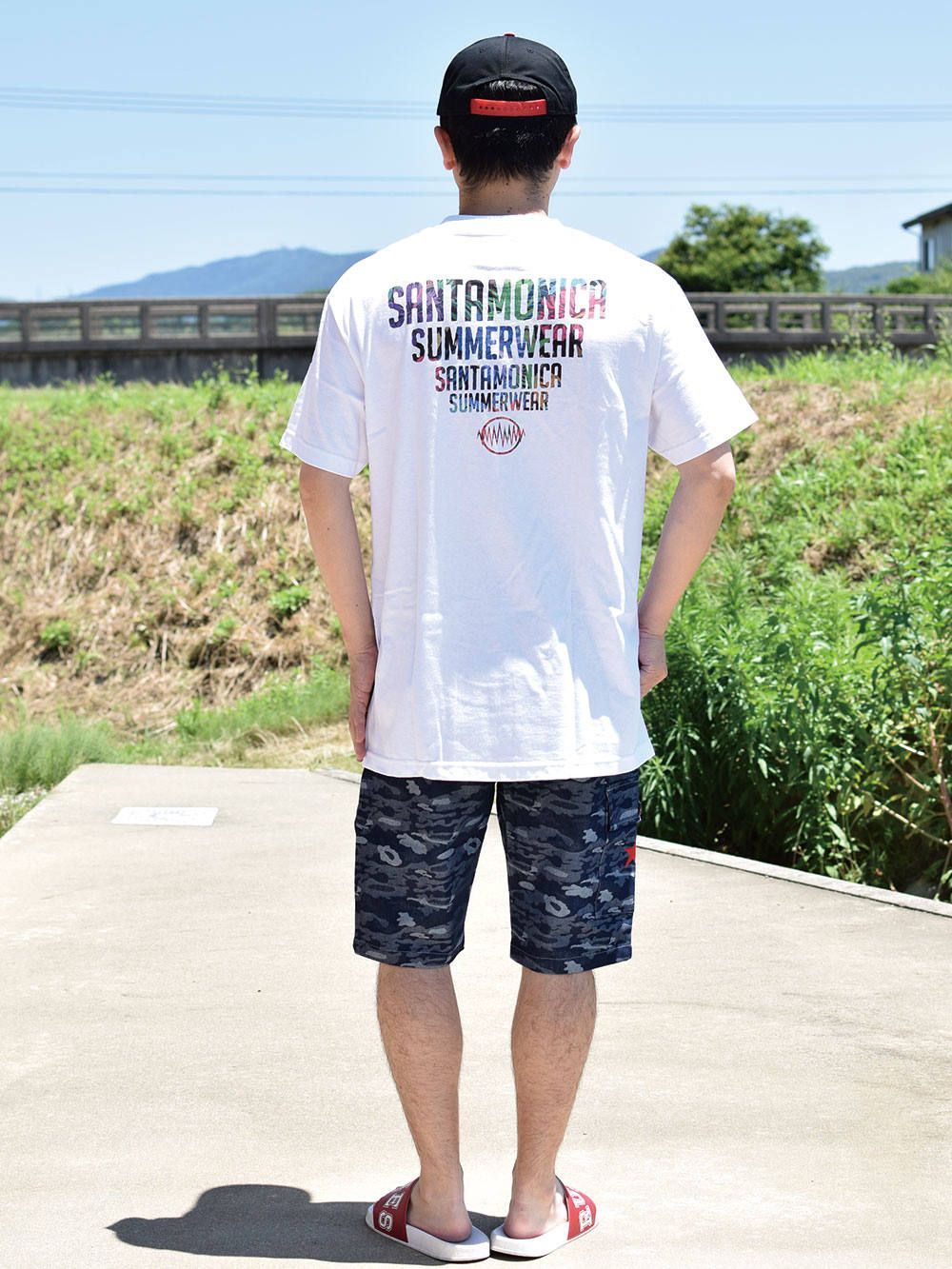 skull tropical pocket s/s tee