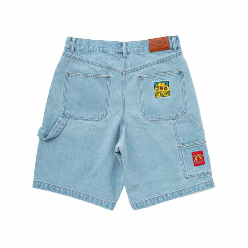 E06603 新品 24SS トイマシーン ワイド デニム ショートパンツ M TOY MACHINE - TRANSMISSIONATOR DENIM WIDE-SHORTS | DOLL