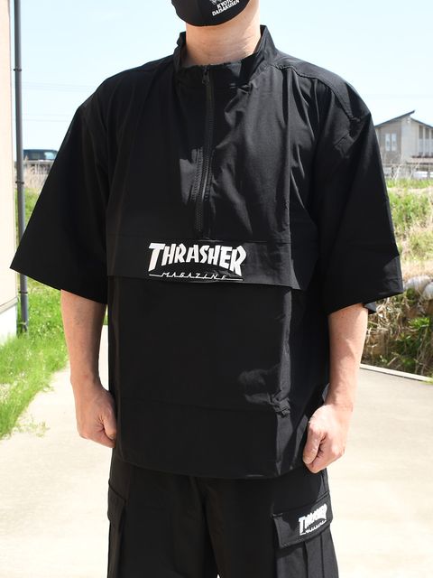 25 THRASHER S/S NYLON ANORAK HALF ZIP