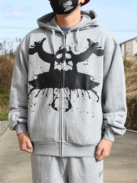 RORSCHACH SWEAT ZIP-PARKA