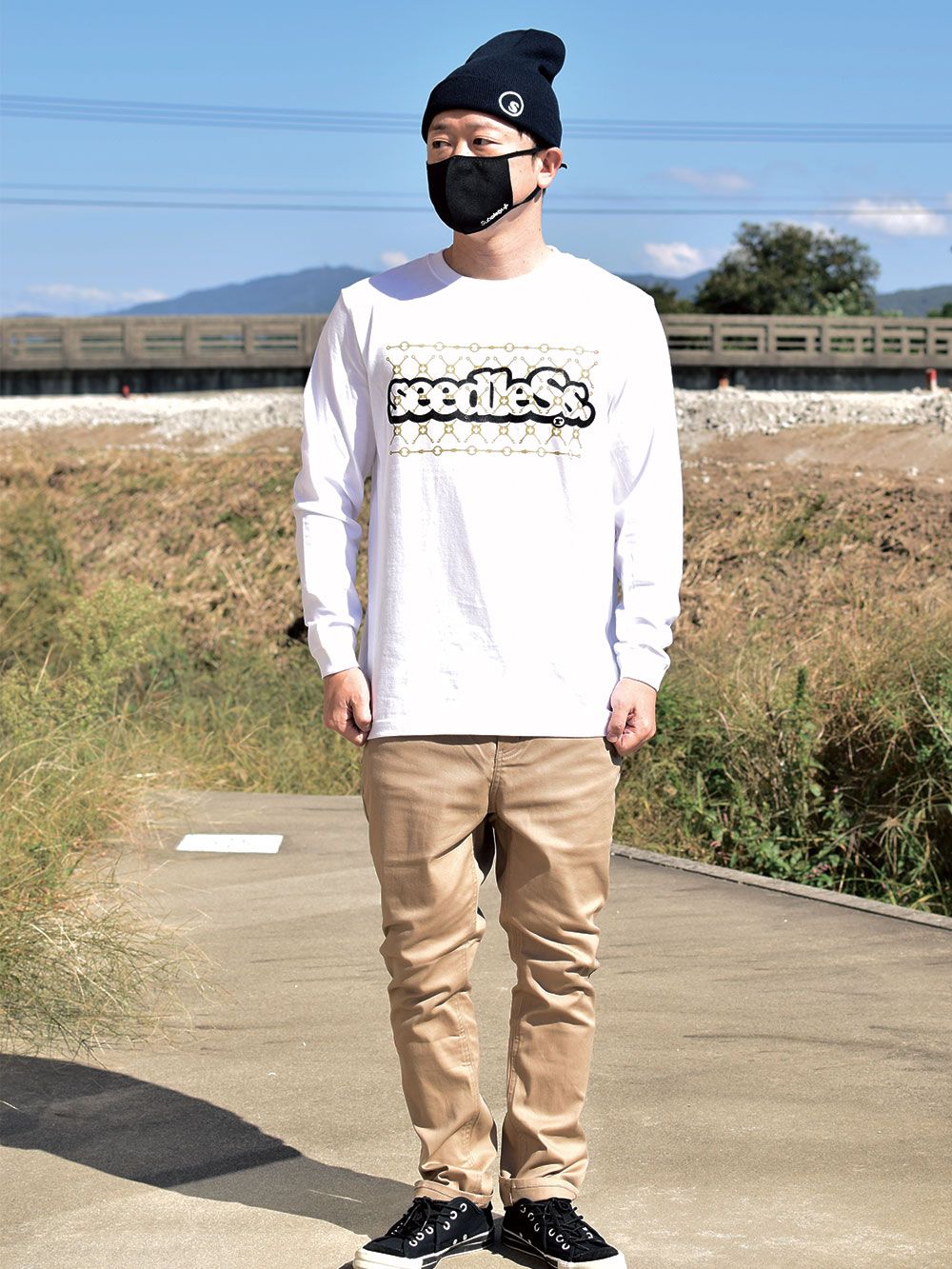 Gold Pattern Coop LS tee