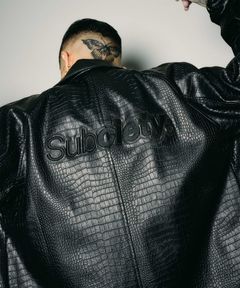 Faux leather coach jacket
