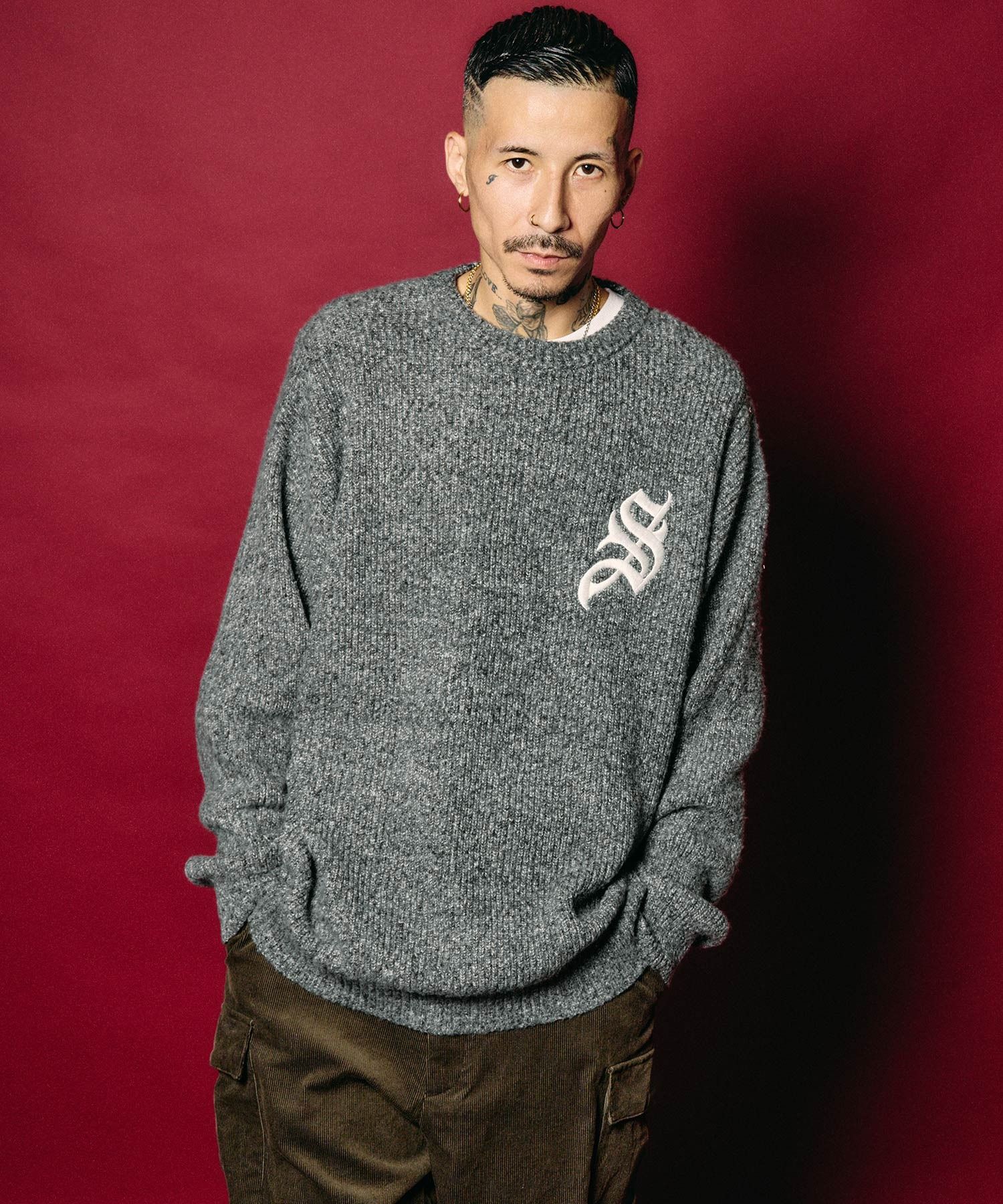 Melange knit