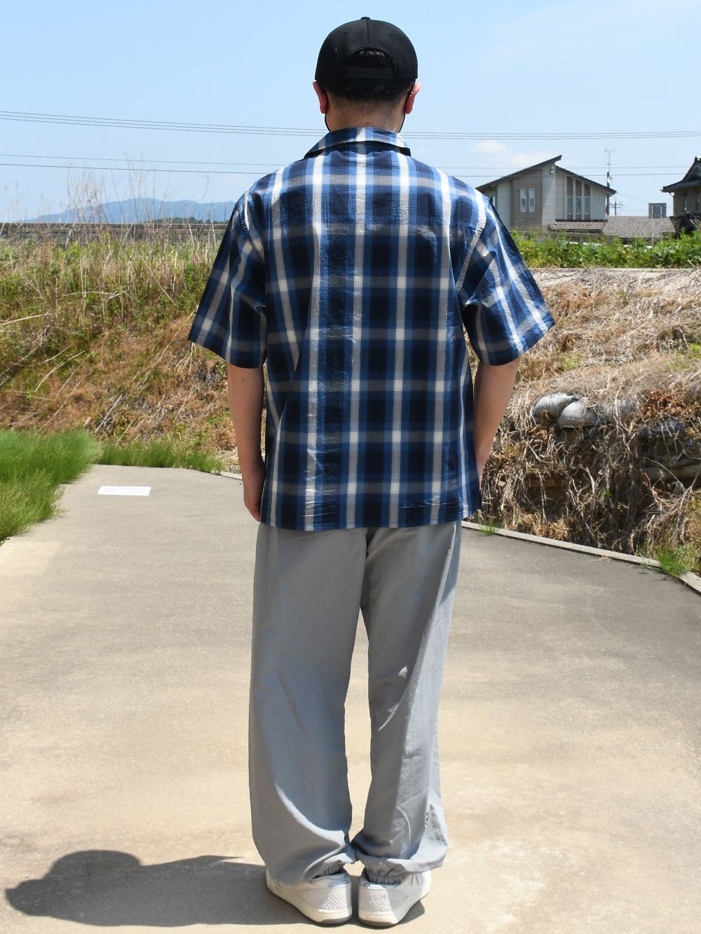 HOOK OPEN COLLAR CHECK-SHIRTS