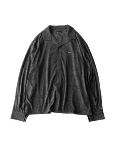 Faux suede bandanna shirt