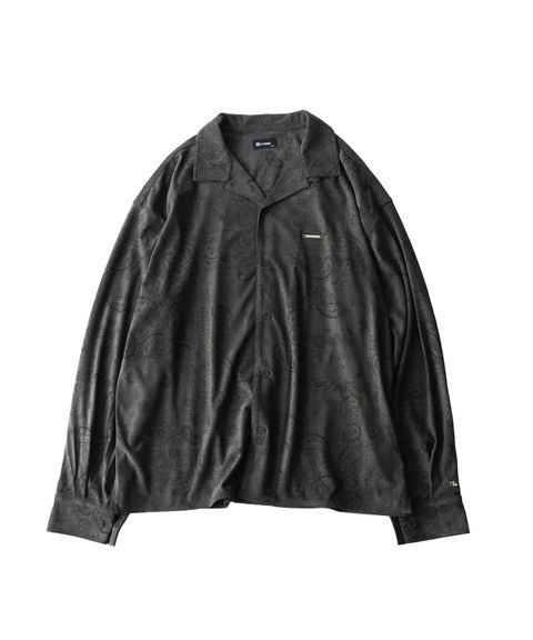 Faux suede bandanna shirt