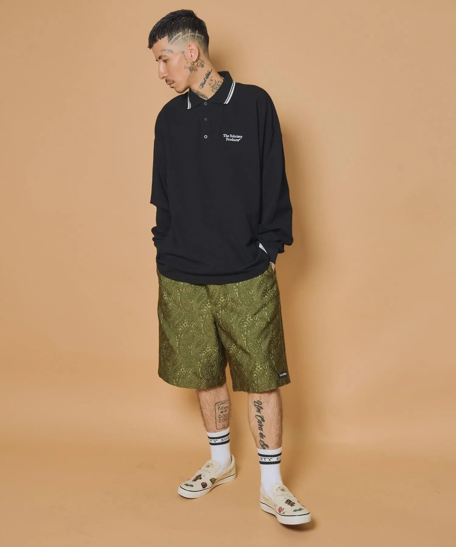 Jacquard paisley shorts