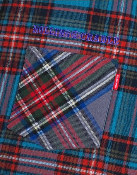 SPLIT PLAID-SHIRT