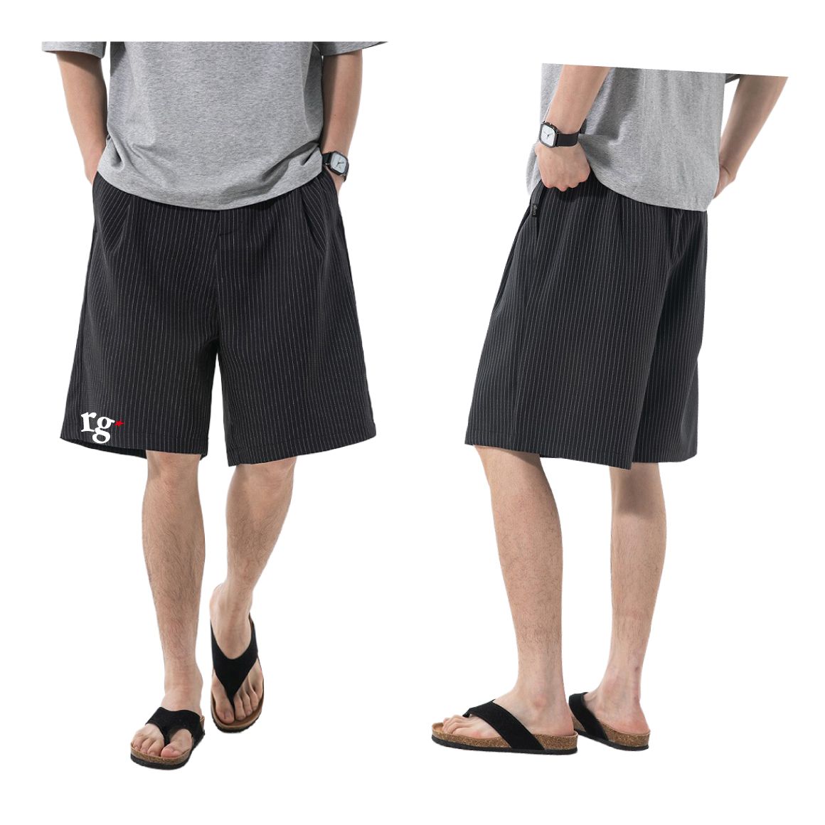 rg pin stripe easy shorts