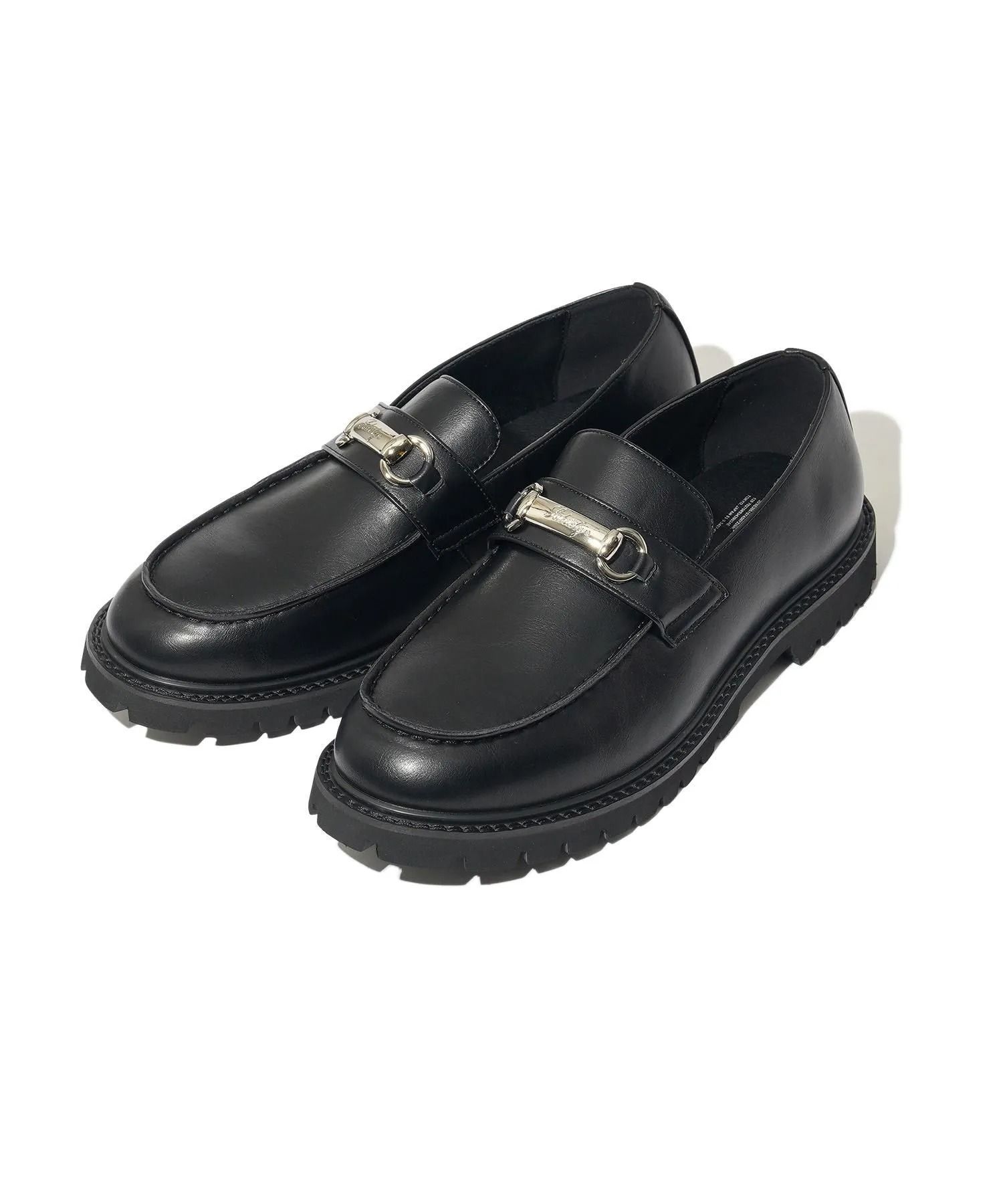 Metal plate loafers