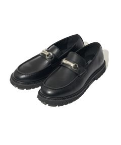 Metal plate loafers