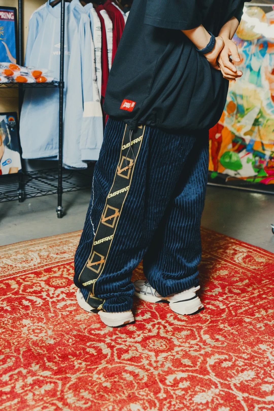Corduroy jersey pants