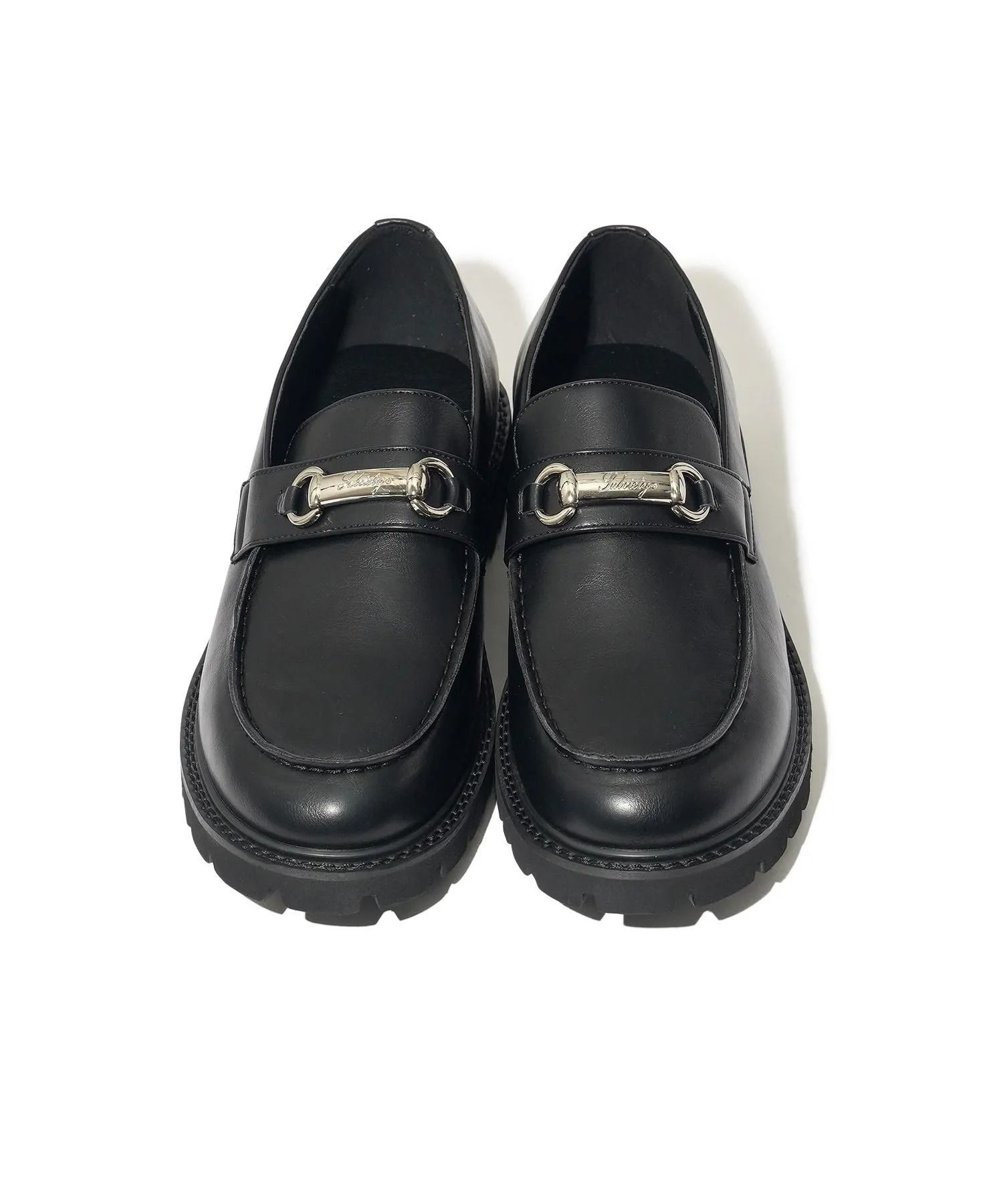 Metal plate loafers