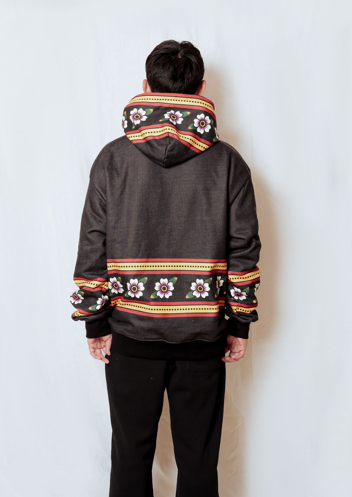 ATTERNED ALL OVER HOODIE : Vintage Flowers