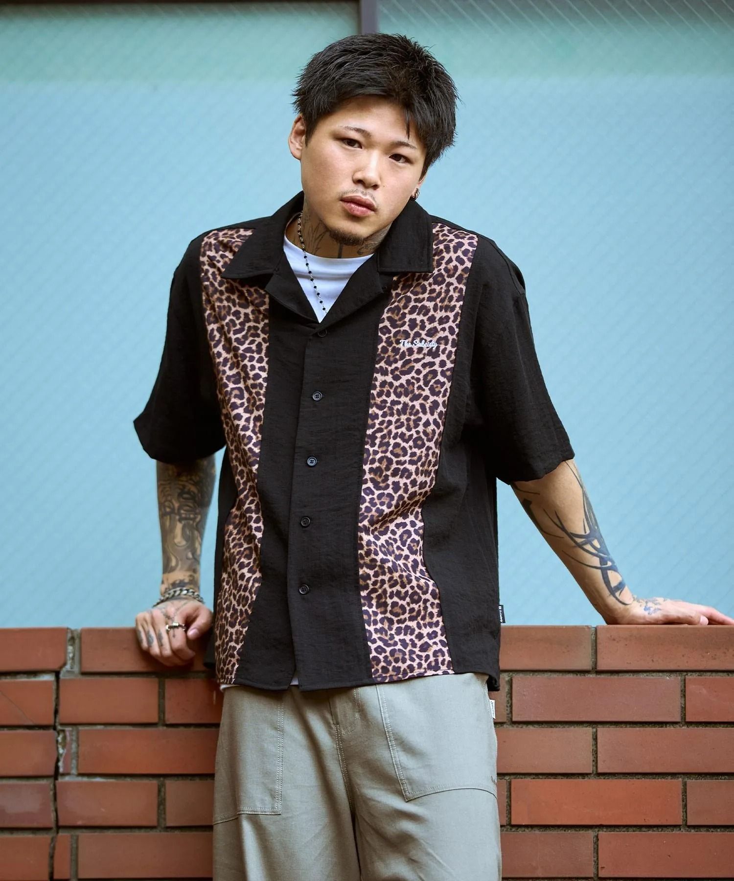 Patterned panel shirt