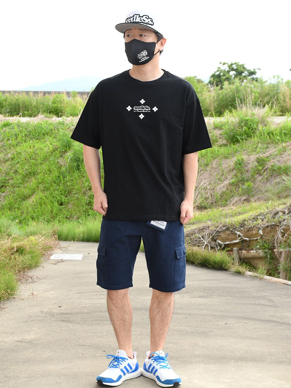 VC logo over size s/s tee