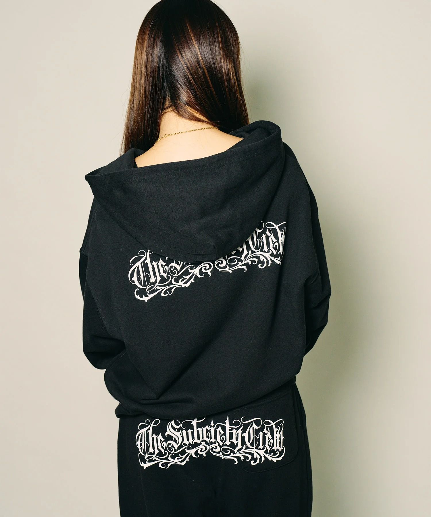 Boxy double zip up hoodie
