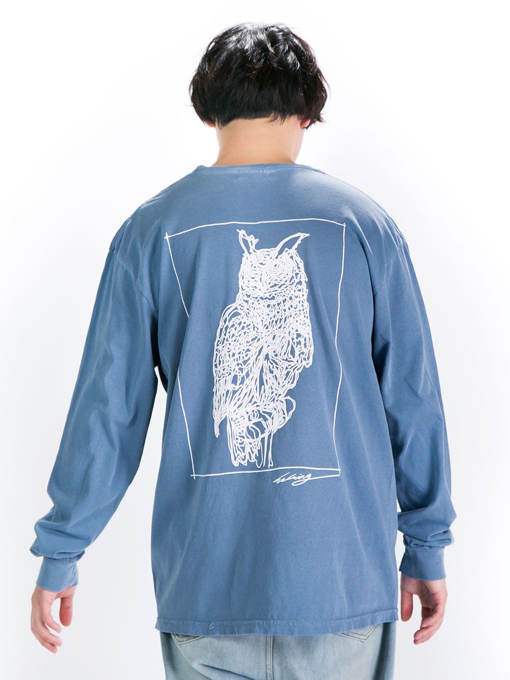 One stroke owl Longsleeve T-shirt