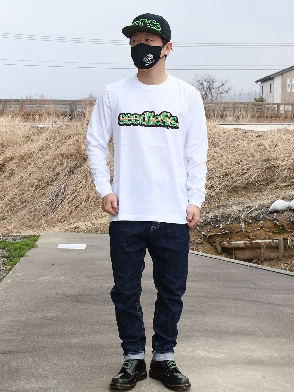sd puzzle logo LS tee