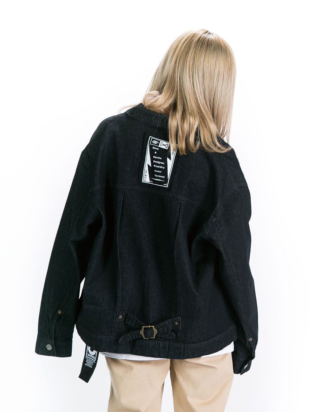Half asleeper Denim jacket