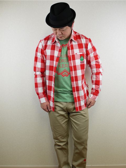チェックシャツ!