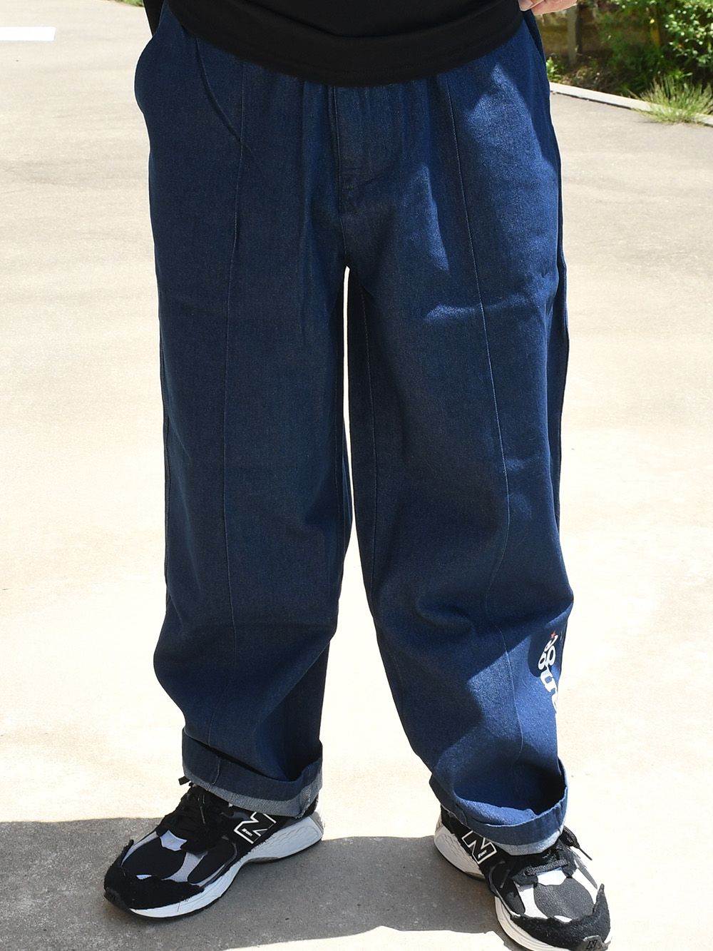 rg pin tuck denim pants