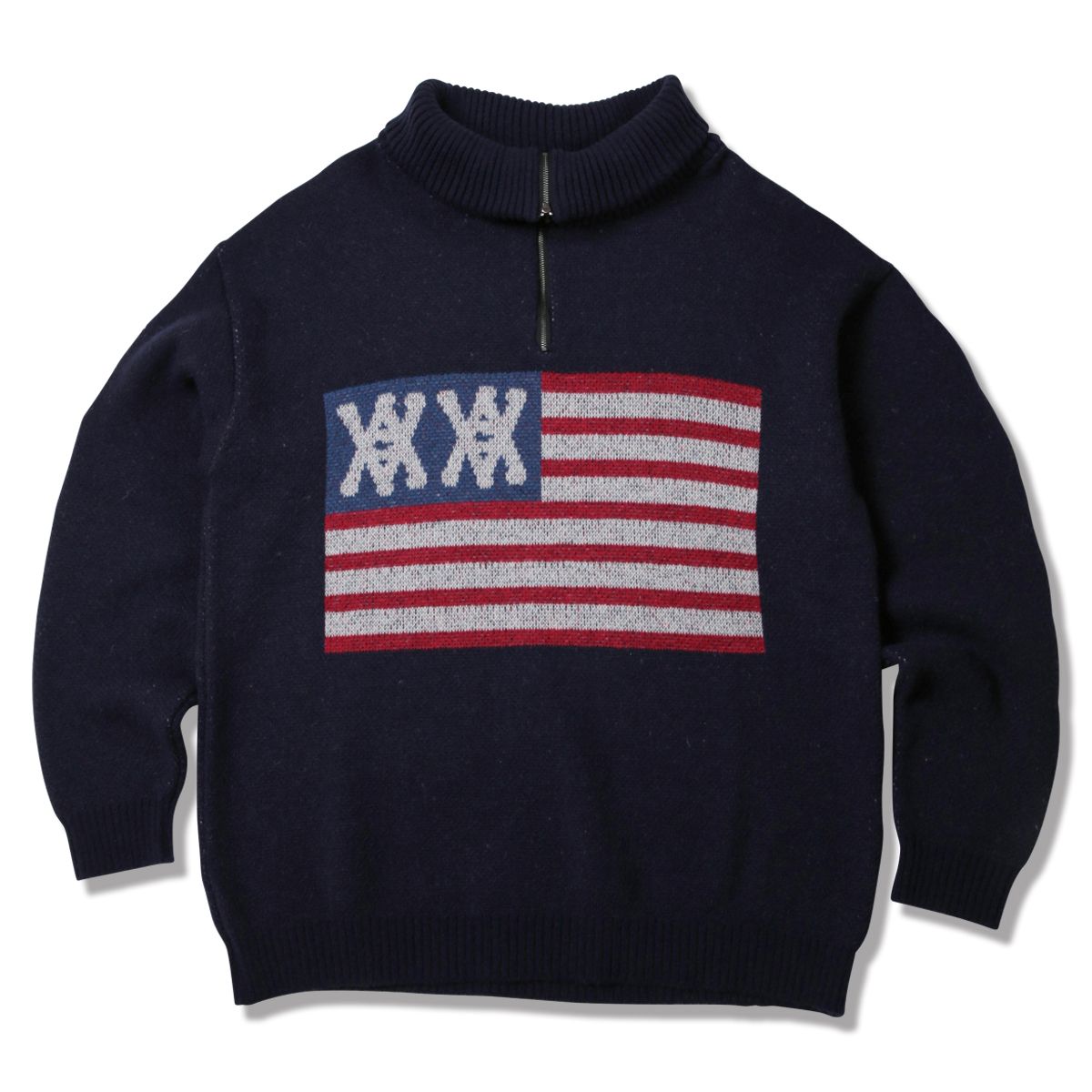 Half Zip Knit -AA Flag
