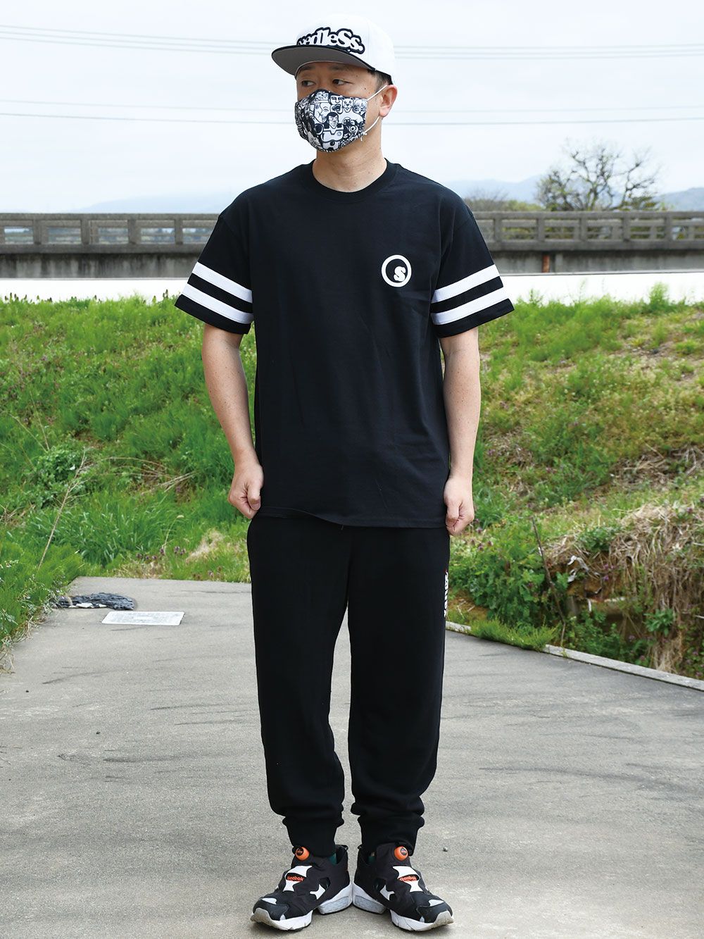 sd slv stripe s/s tee