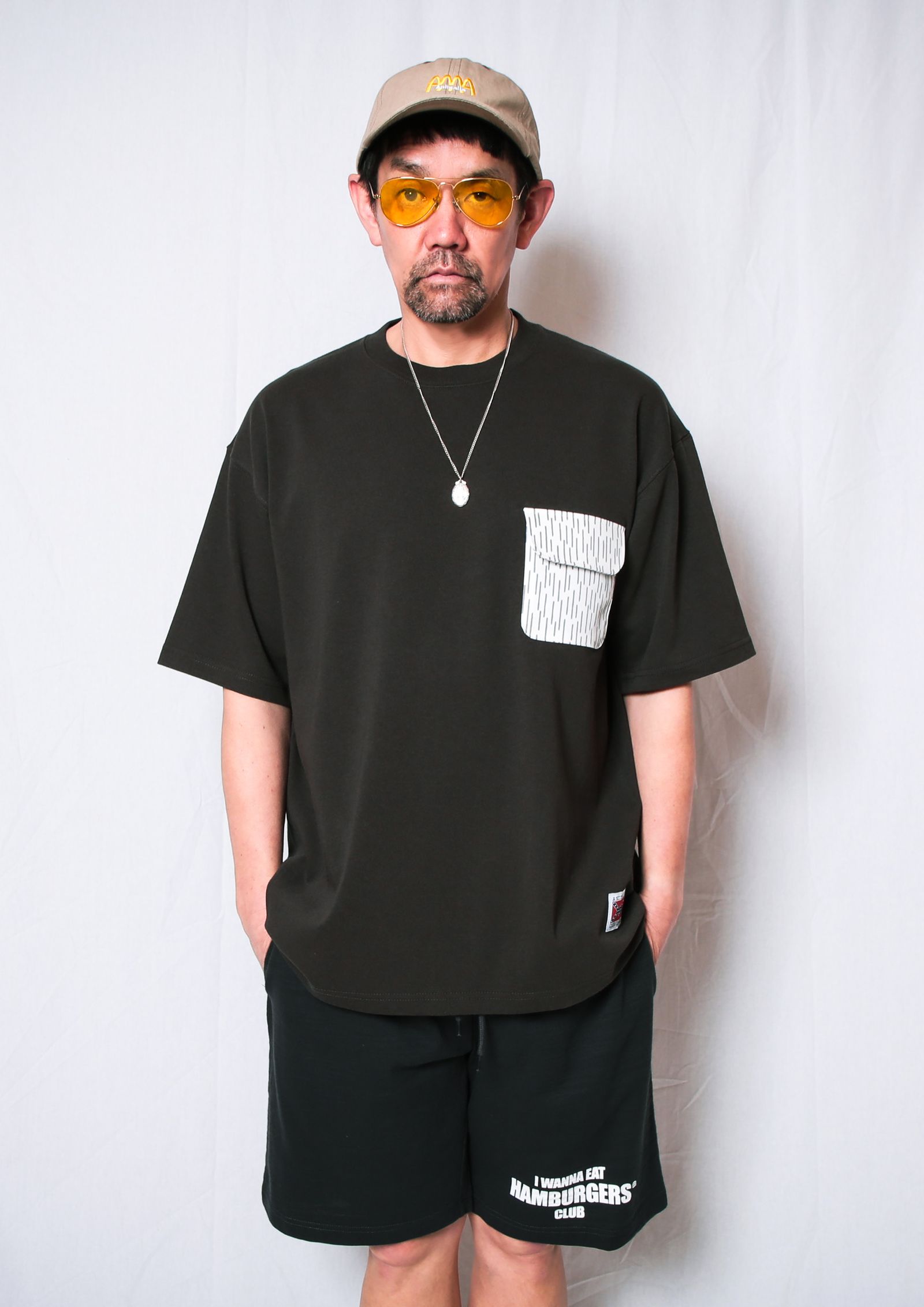 9.1oz Heavy Big Silhouette RAIN CAMO Pocket Tee