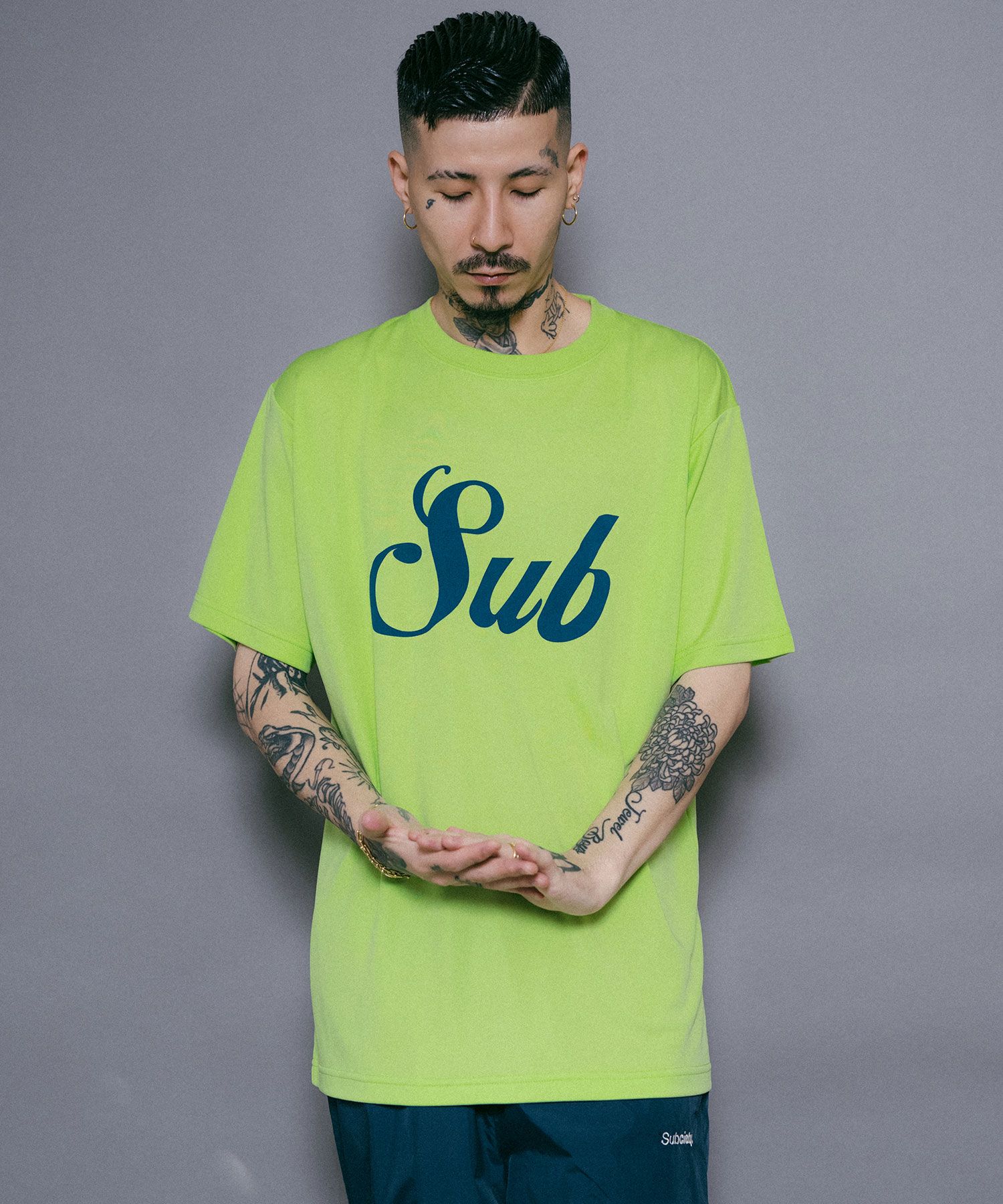 DRY TEE S/S-MIDDLE LOGO-
