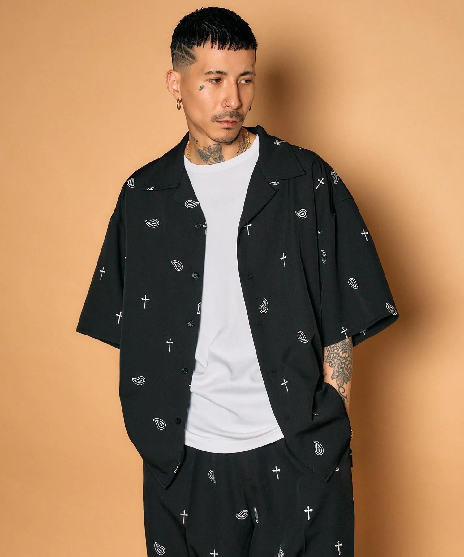 All-over embroidered shirt