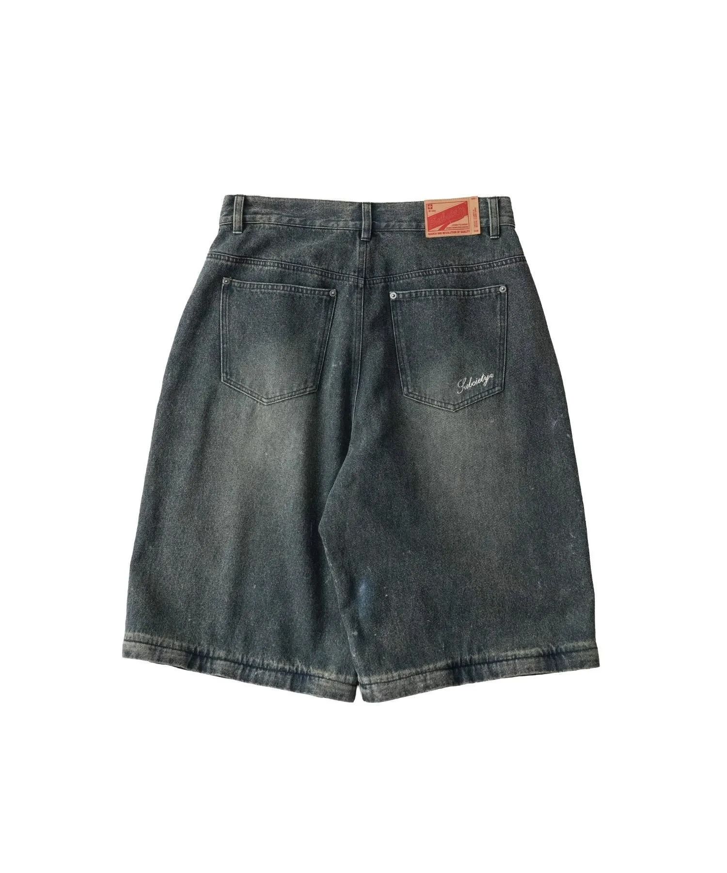 Painted 2way denim pants