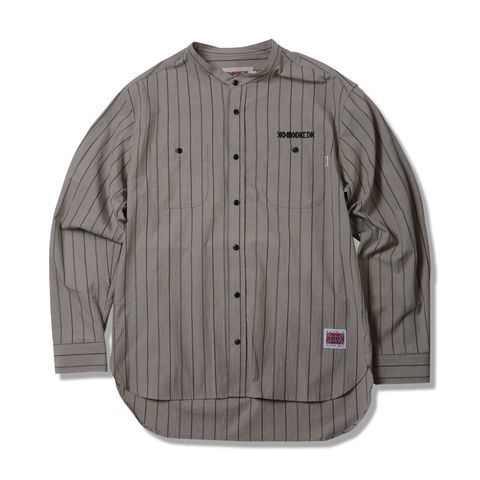 STAND COLLAR  SHIRTS -Stripe