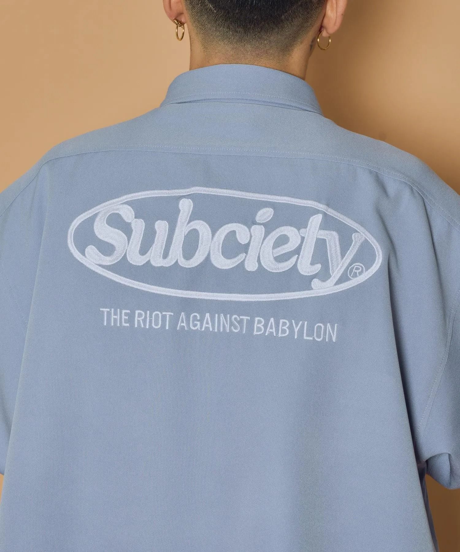 Embroidery oval logo shirt