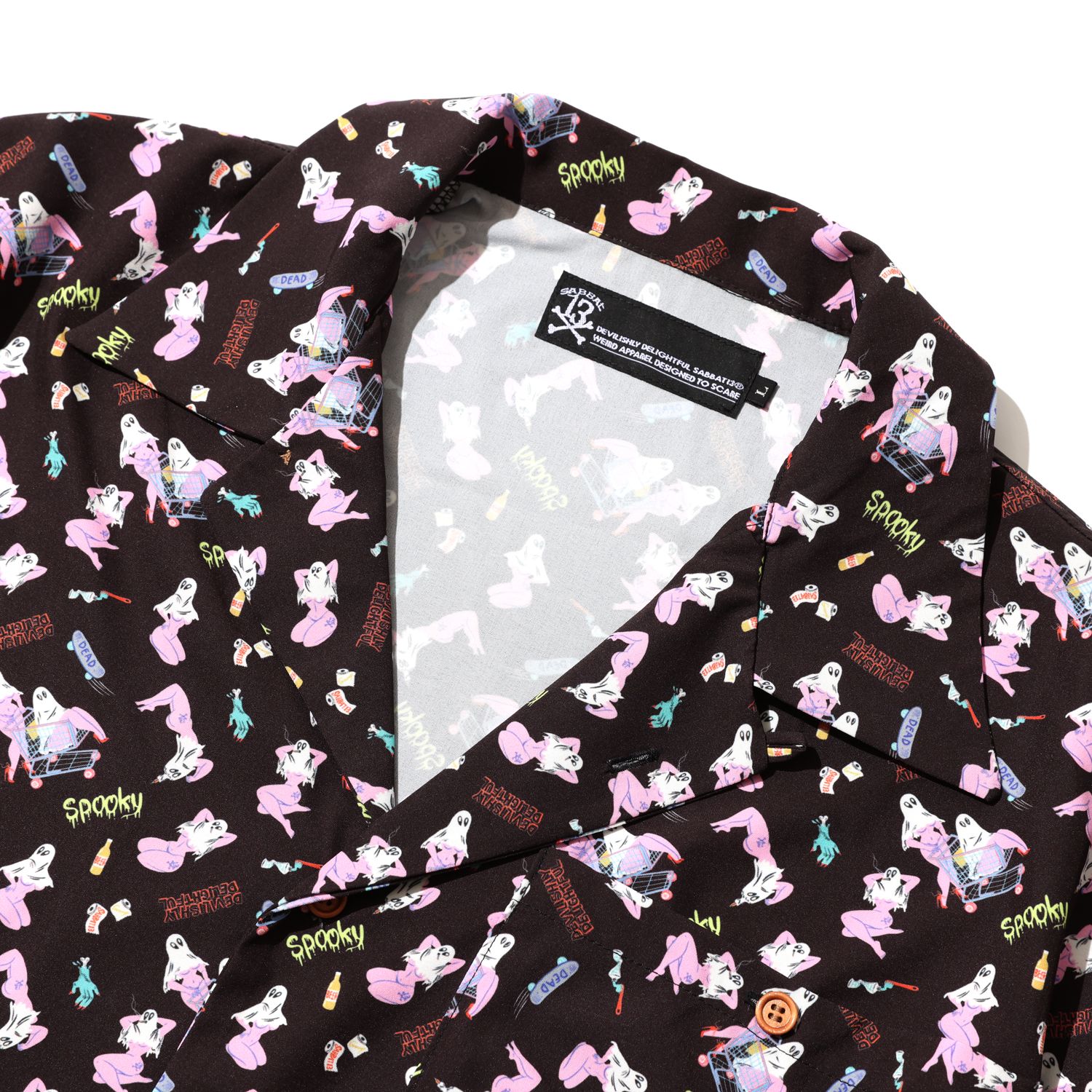 SPOOKY GIRL ALOHA-SHIRTS