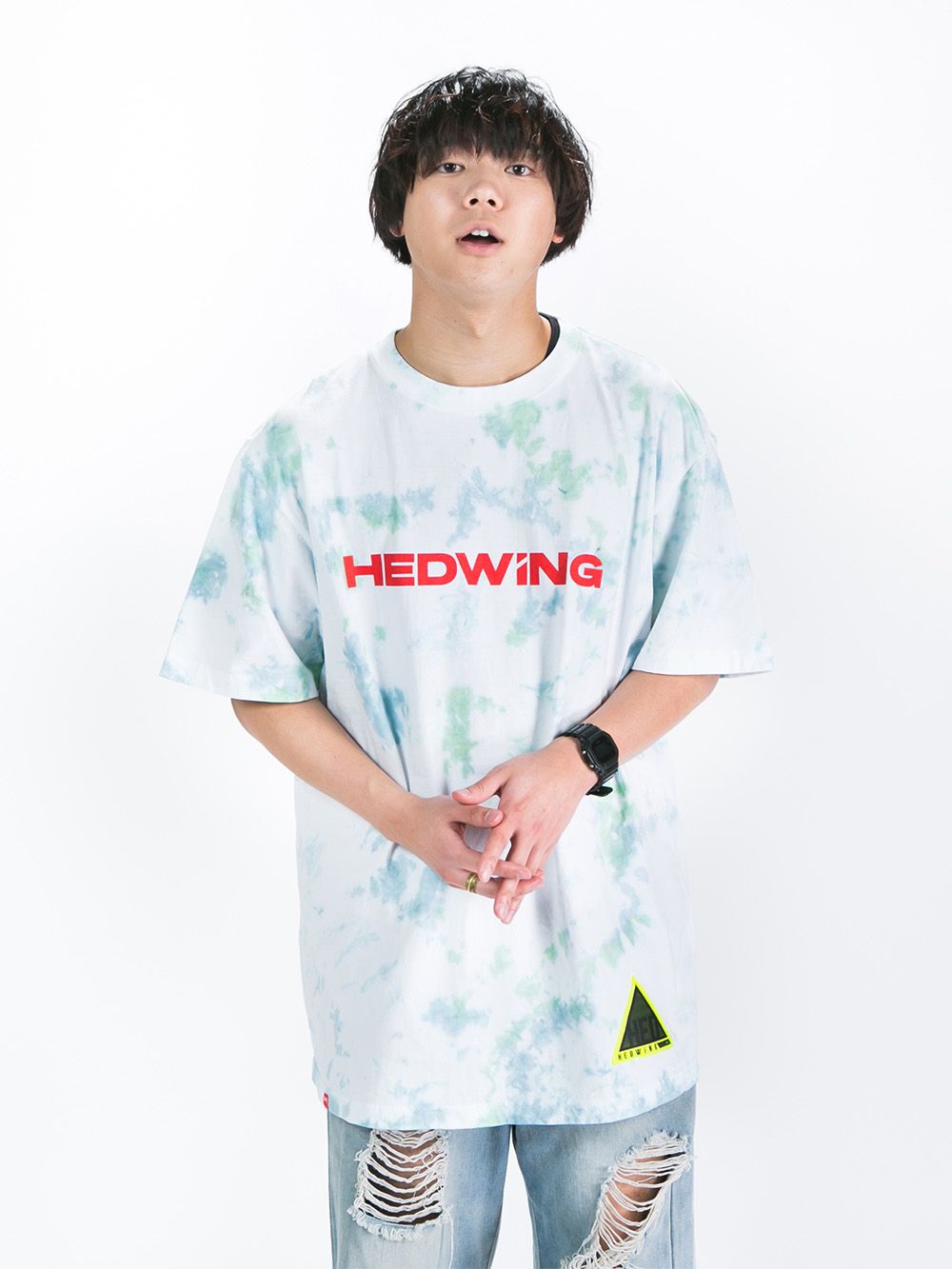 Infection warning Tie-dye Big Silhouette T-shirt