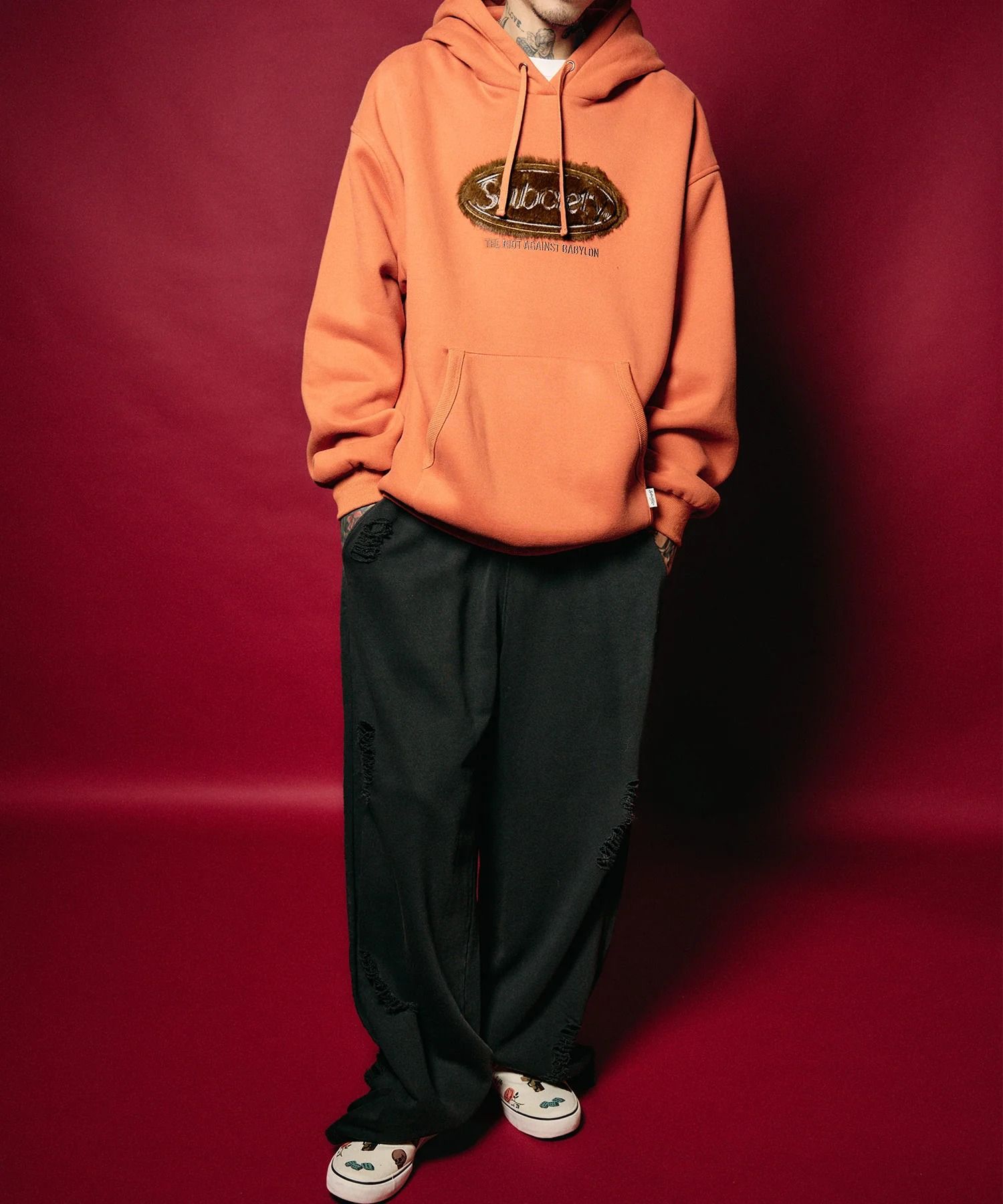 Distressed sweatpants