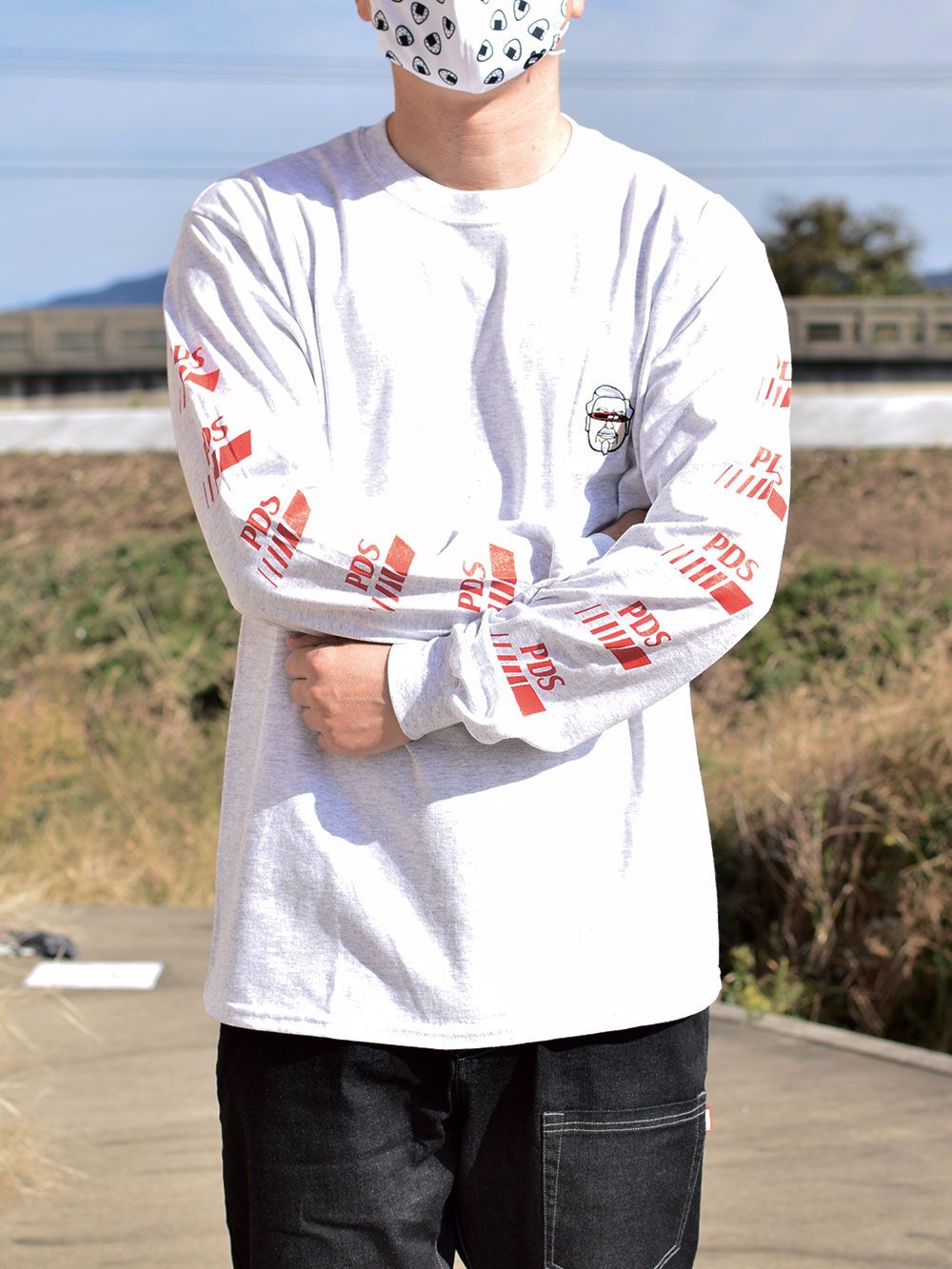 唐揚げおじさんロンTEE